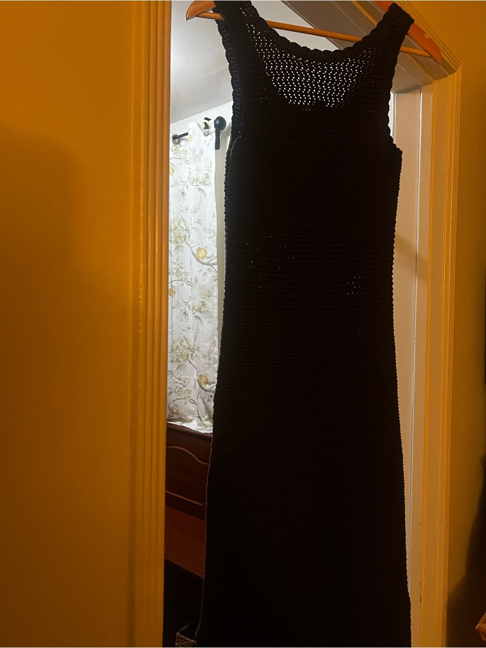 Dark brown Knit Tank Dress - Women's Sleeveless Crochet Dress